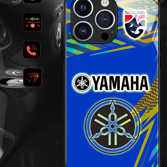 LED-lysende iPhone-cover - Yamaha Bleue