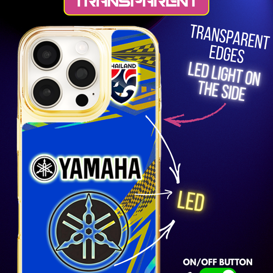 LED-lysende iPhone-cover - Yamaha Bleue