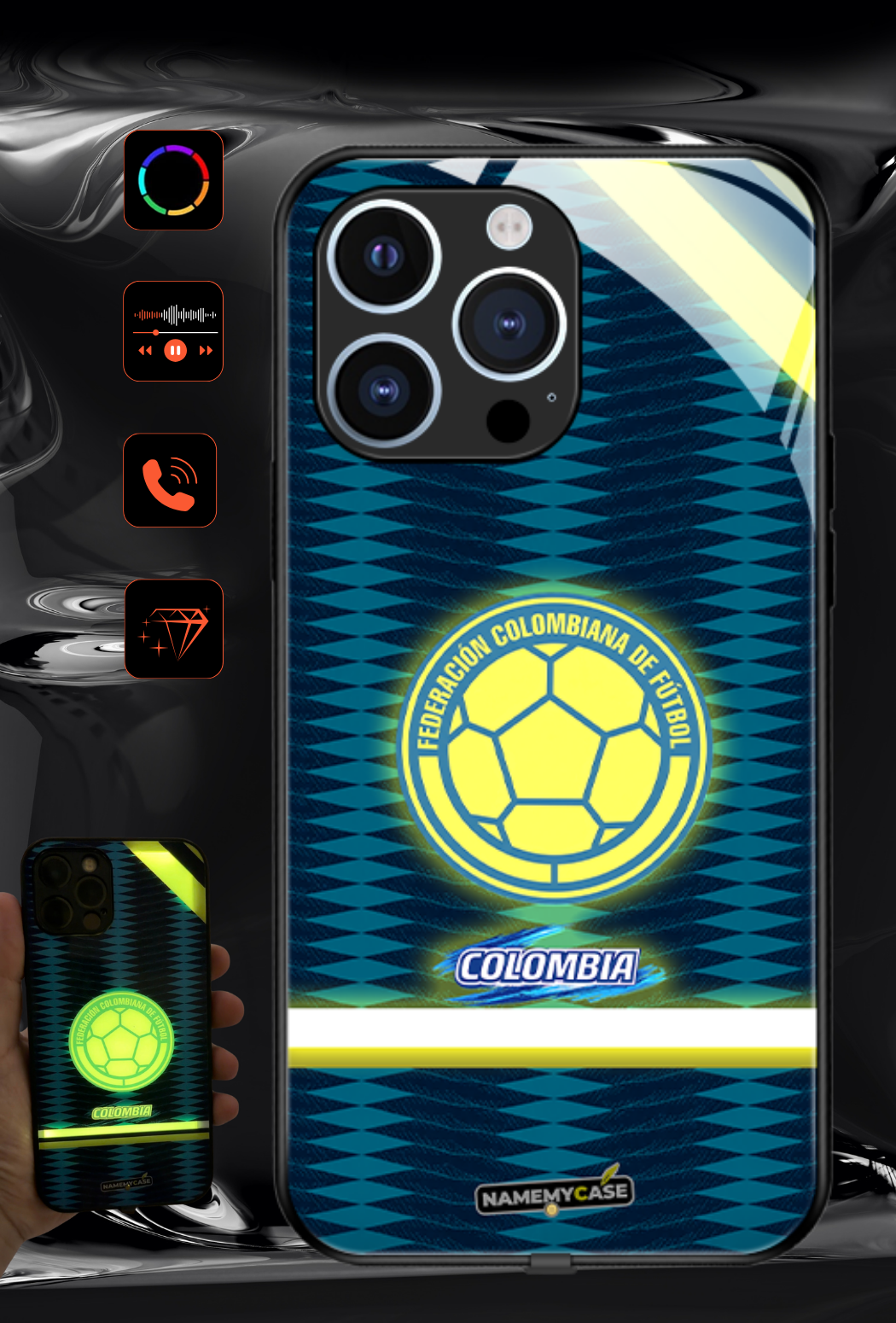 LED-oplyst iPhone-cover - Omerta Pink