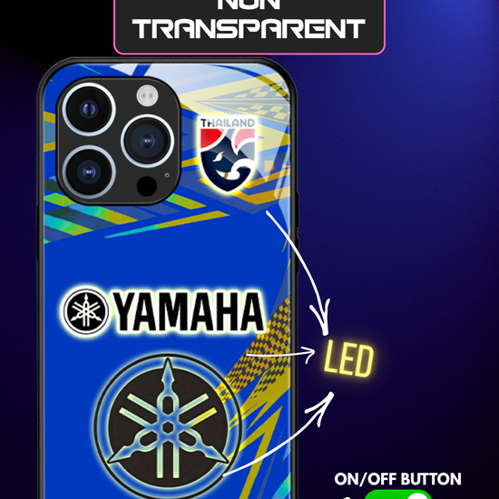 LED-lysende iPhone-cover - Yamaha Bleue