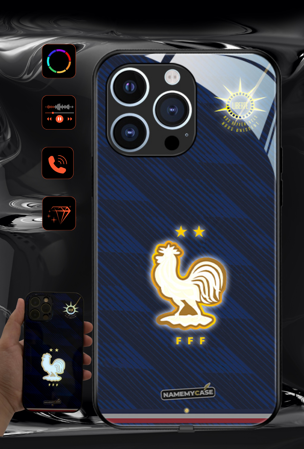 LED-oplyst iPhone-cover - Omerta Pink