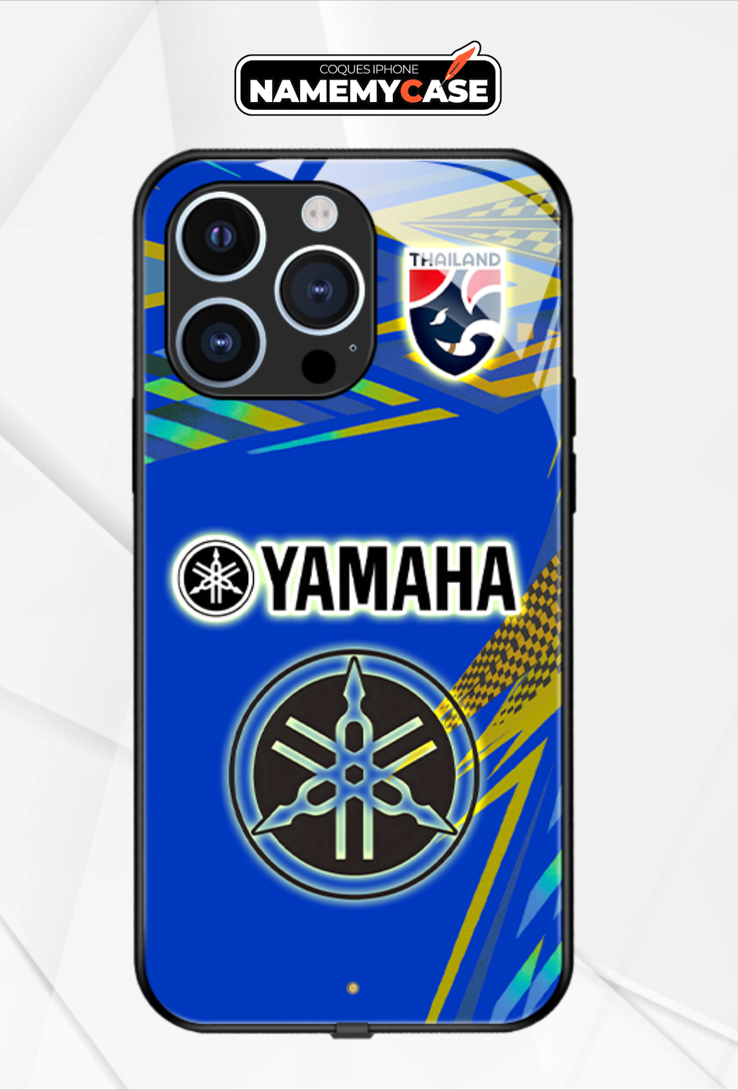 LED-lysende iPhone-cover - Yamaha Bleue