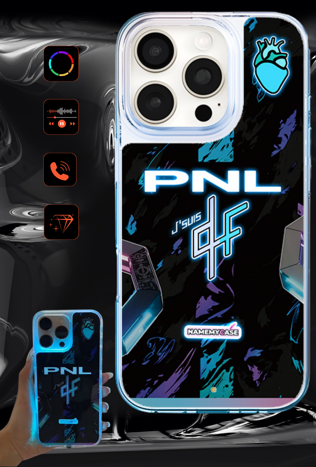 LED-lysende iPhone-cover - PNL