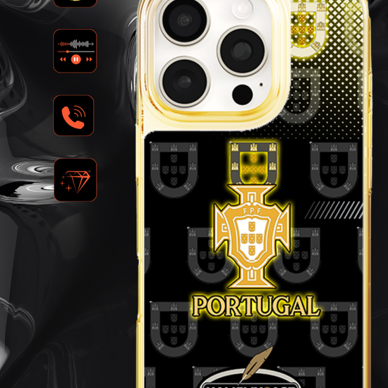 LED-lysende iPhone-cover - Portugal Sort