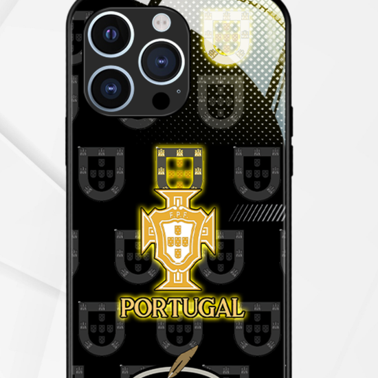 LED-lysende iPhone-cover - Portugal Sort