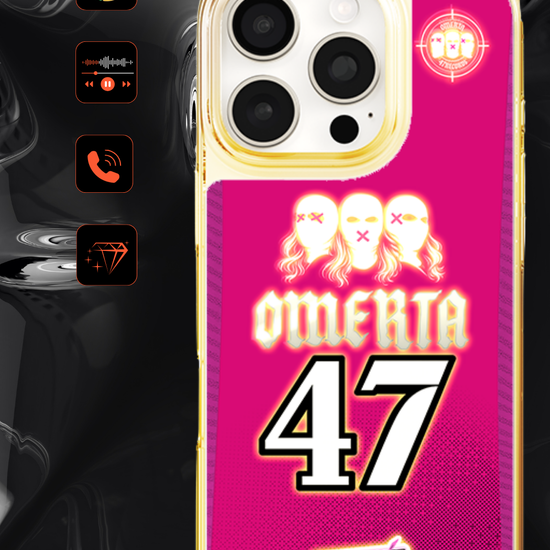 LED-oplyst iPhone-cover - Omerta Pink