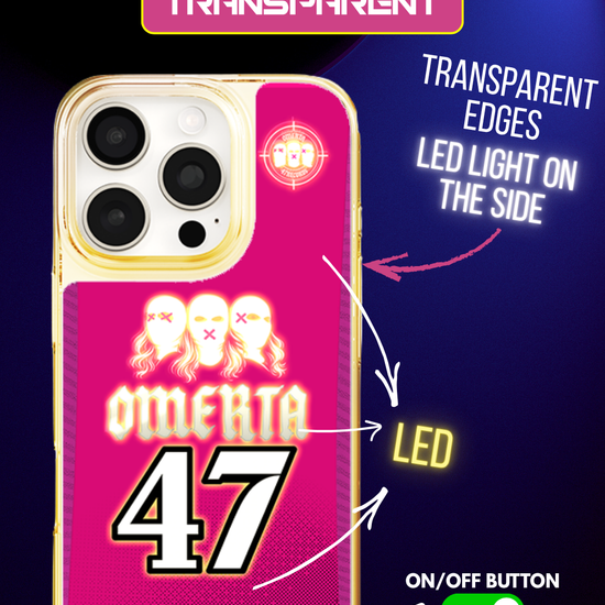 LED-oplyst iPhone-cover - Omerta Pink