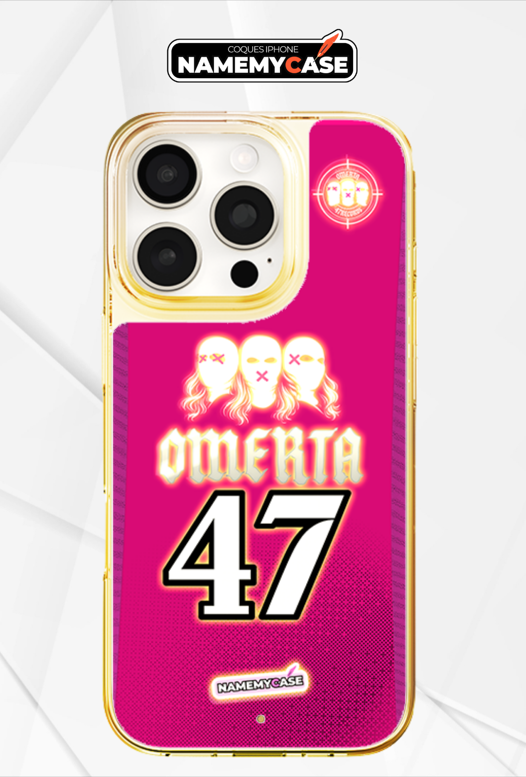 LED-oplyst iPhone-cover - Omerta Pink