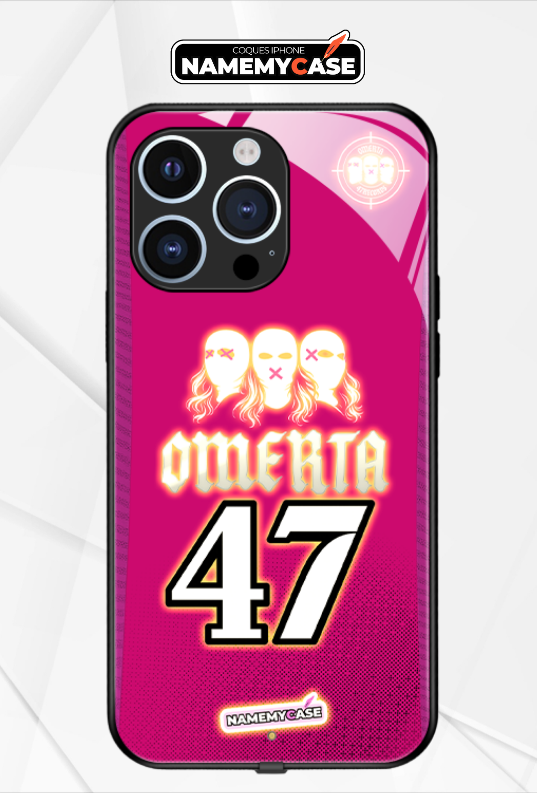LED-oplyst iPhone-cover - Omerta Pink