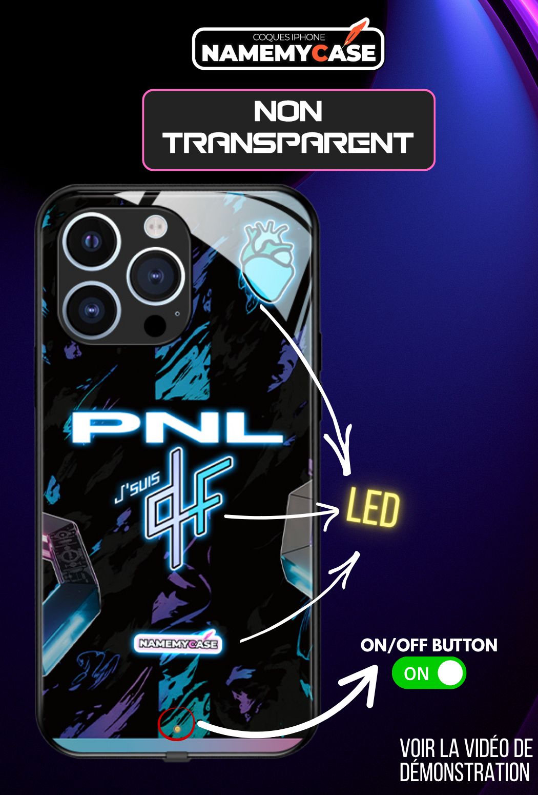 LED-lysende iPhone-cover - PNL