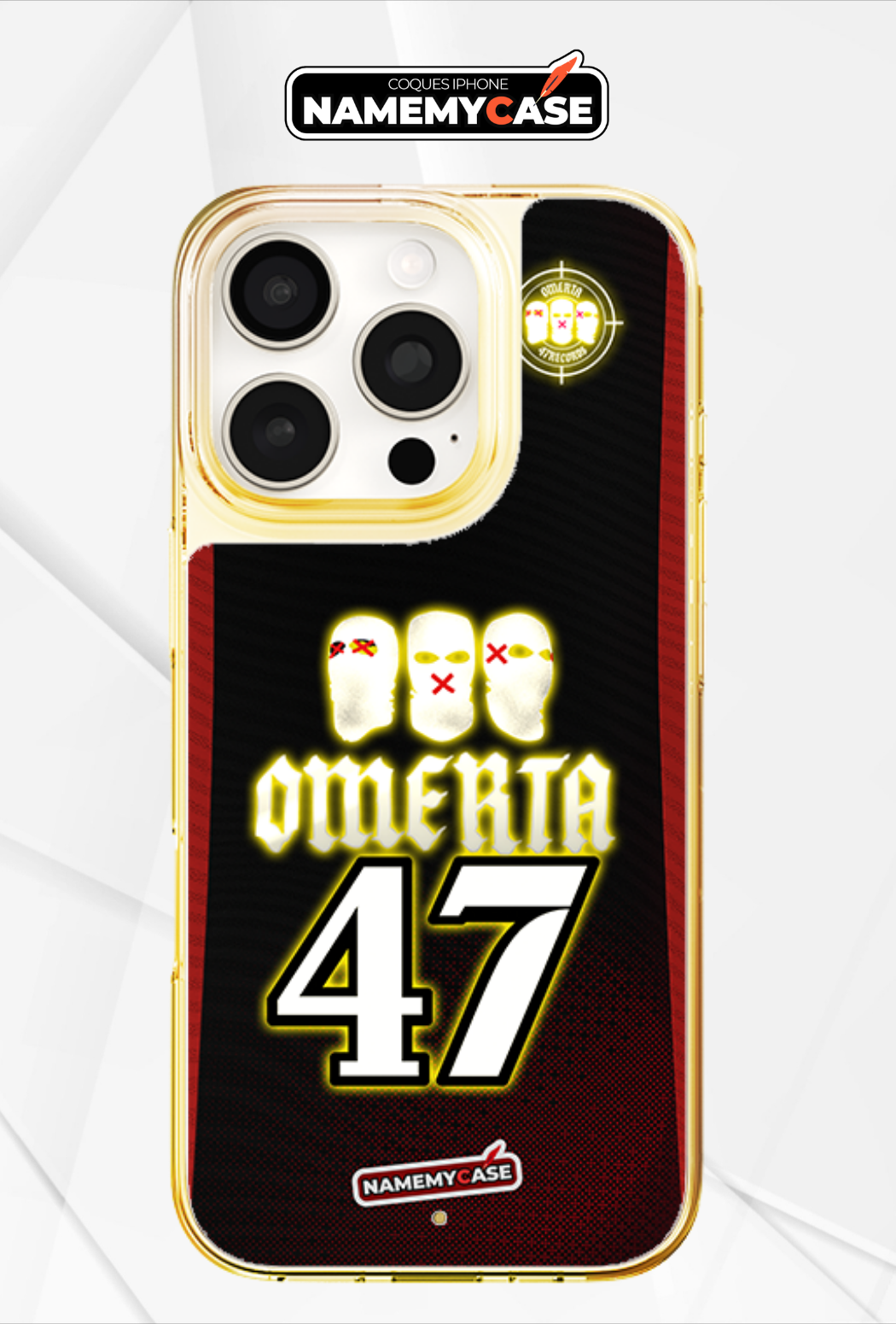 LED-oplyst iPhone-cover - Omerta Black