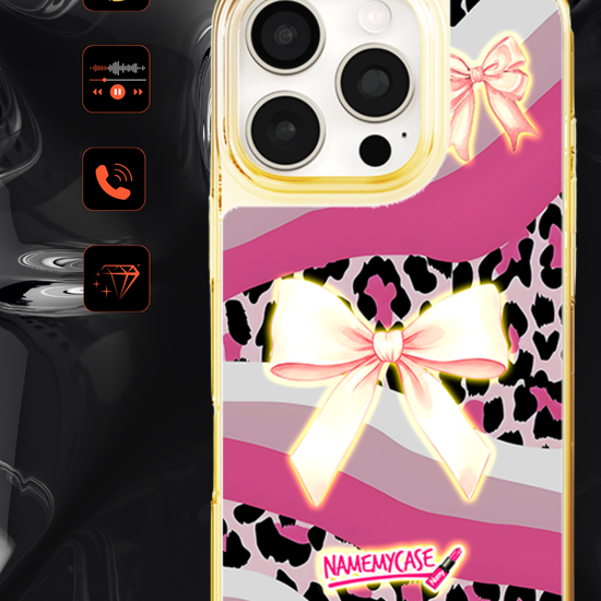 LED-oplyst iPhone-cover - Butterfly-sløjfe cover