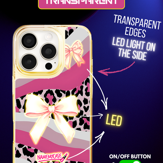 LED-oplyst iPhone-cover - Butterfly-sløjfe cover