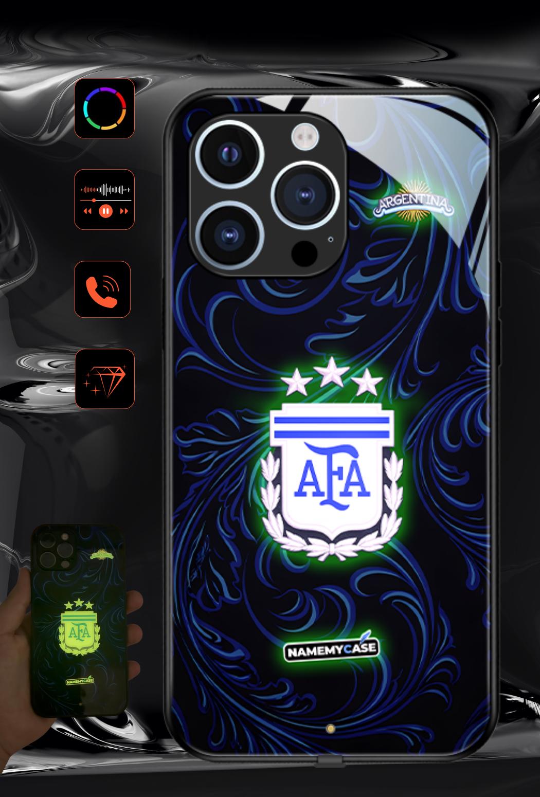 LED-oplyst iPhone-cover - Omerta Pink