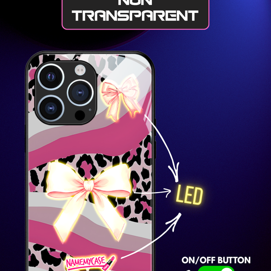 LED-oplyst iPhone-cover - Butterfly-sløjfe cover