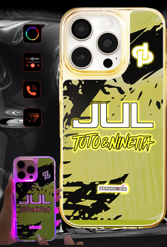 LED-lysende iPhone-cover - JUL Gul