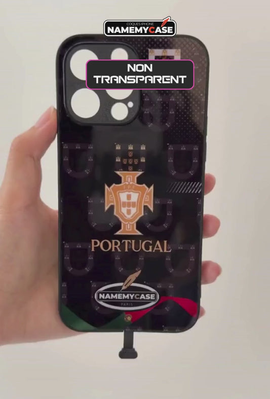 LED-lysende iPhone-cover - Portugal Sort